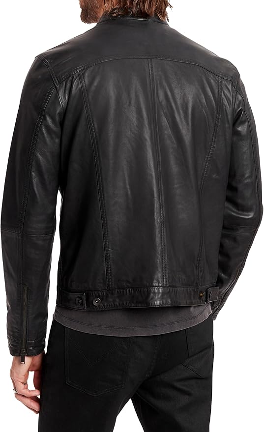 John Varvatos Men's Brando Leather Jacket
